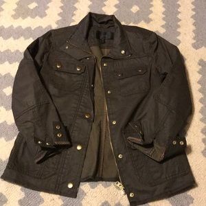J.crew waxed field jacket - deep green - xxs